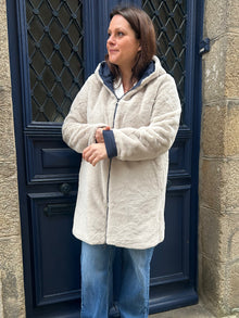 Parka reversible longue marine