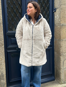Parka reversible longue marine