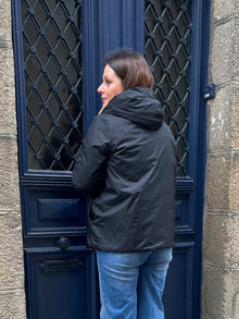 Parka reversible courte noir