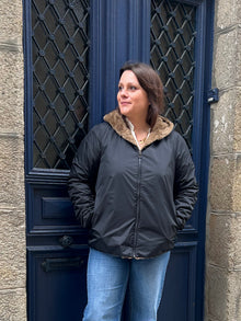 Parka reversible courte noir
