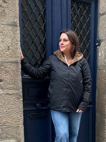 Parka reversible courte noir