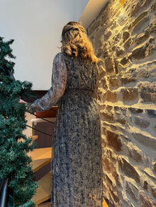 Robe longue Eve argentée