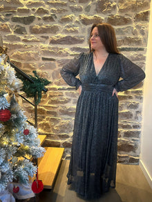 Robe longue Snow argenté