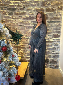 Robe longue Snow argenté