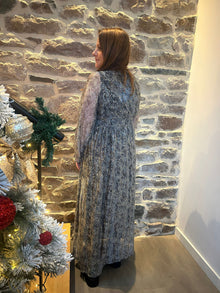 Robe longue Eve argentée