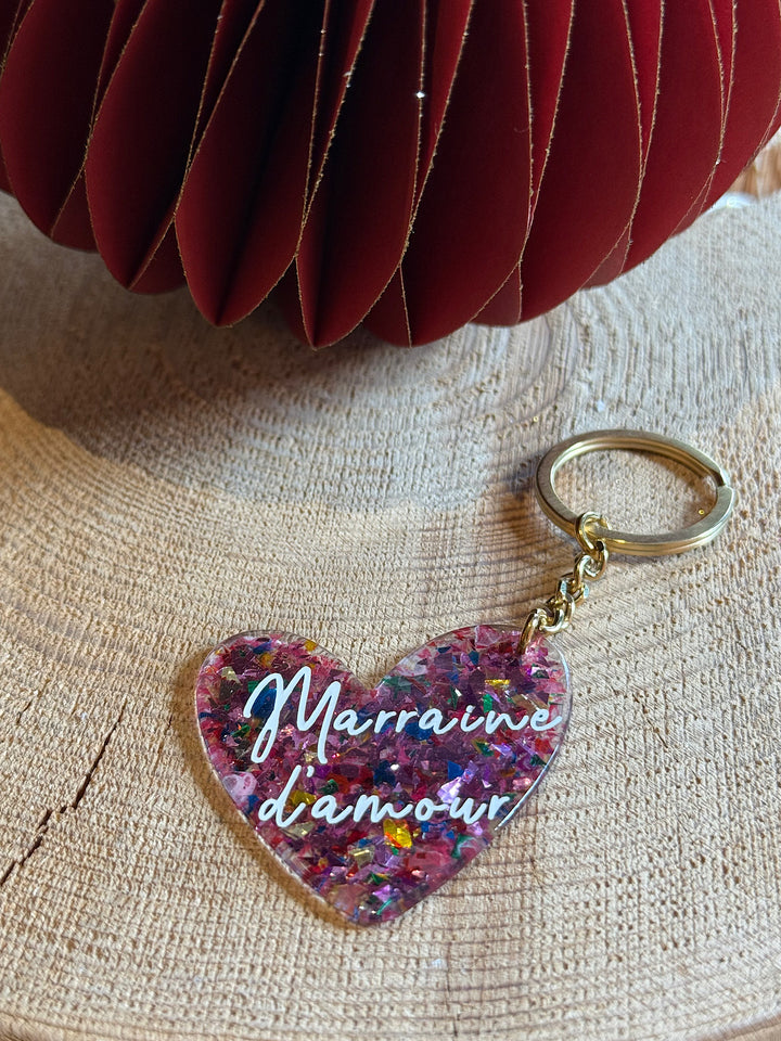 Porte-clés Marraine d'amour