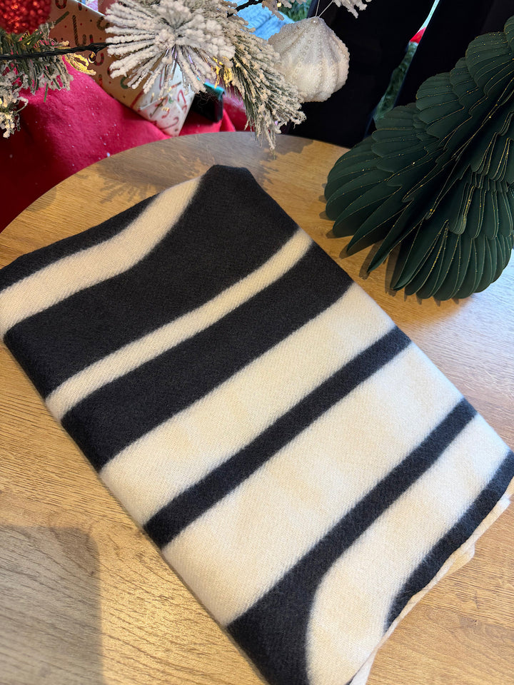 Echarpe noir et beige