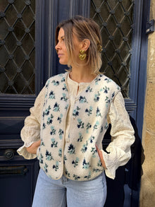 Veste sans manches Antonia bleu
