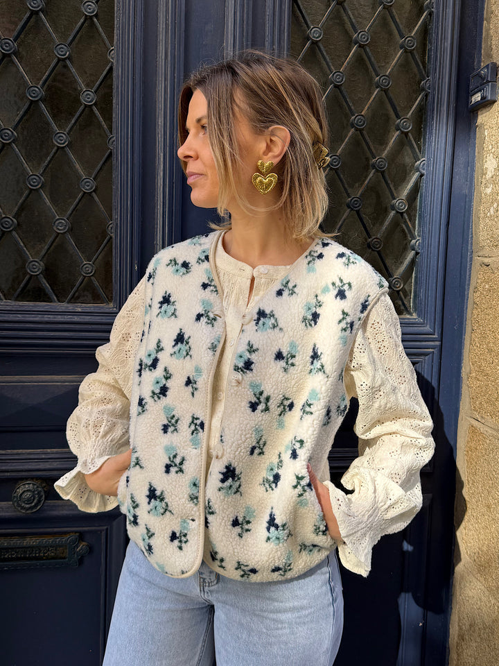Veste sans manches Antonia bleu