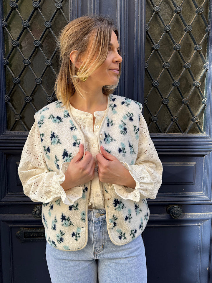 Veste sans manches Antonia bleu