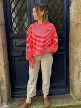Charger l'image dans la galerie, Sweat rayé orange Mady

