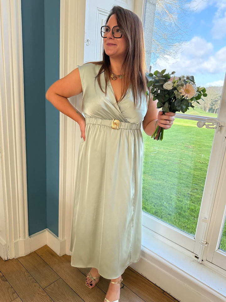 Robe Diane vert d'eau