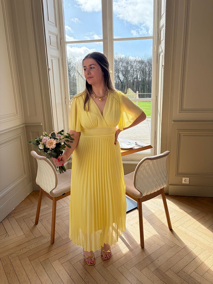 Robe jaune fluide bastia