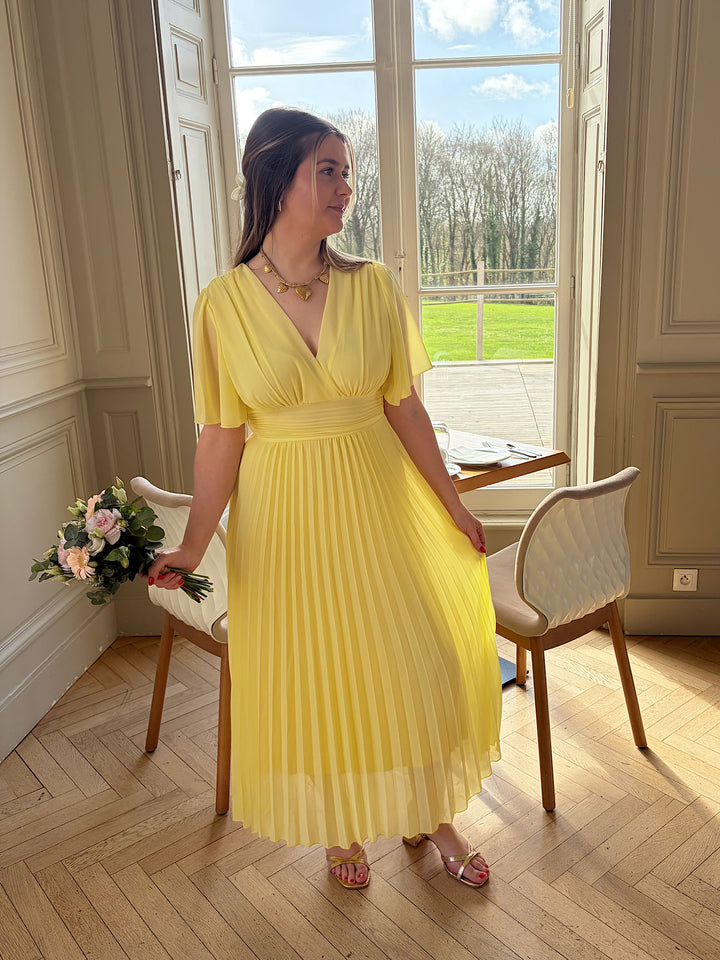 Robe jaune fluide bastia
