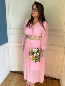 Robe Lorinda rose pale