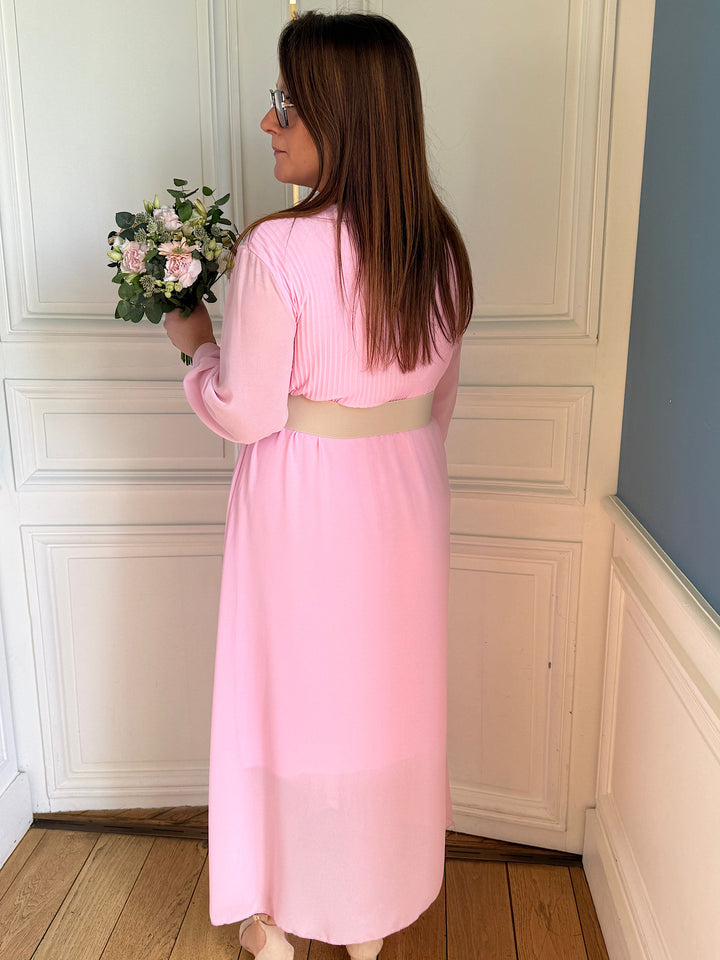 Robe Lorinda rose pale