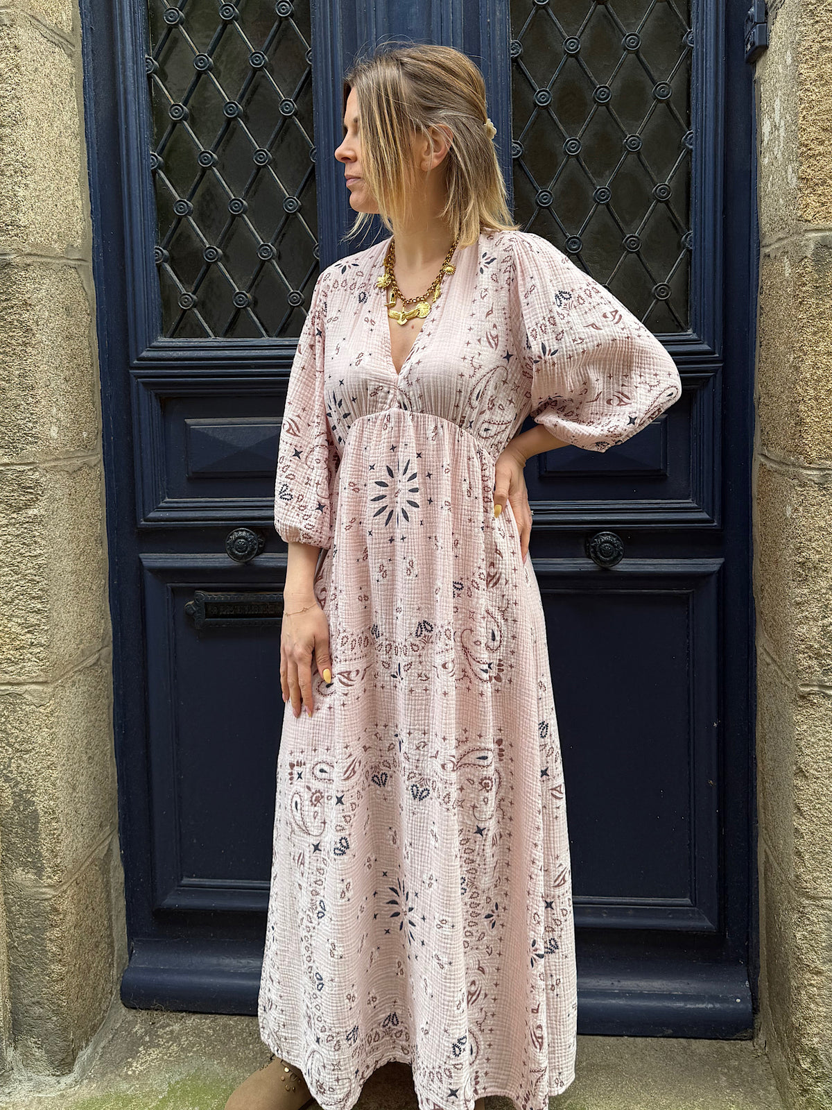 Robe Bertille rose pale