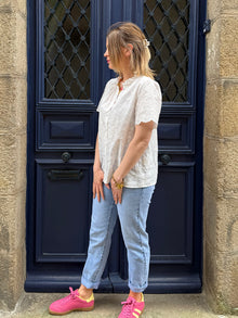 Blouse blanche brodée Maria
