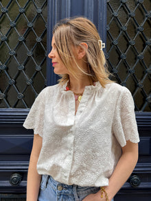 Blouse blanche brodée Maria