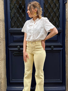 Blouse blanche brodée Maria