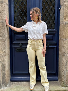Blouse blanche brodée Maria