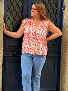 Blouse manches courtes Fleuri Alexis
