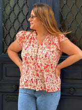 Charger l'image dans la galerie, Blouse manches courtes Fleuri Alexis
