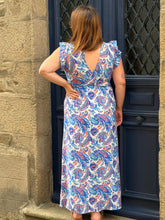 Charger l'image dans la galerie, Robe bohème bleue Adélie
