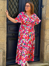 Charger l'image dans la galerie, Robe longue imprimé floral multicolore Eden
