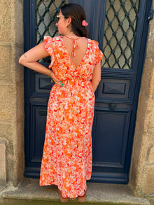 Robe longue orange Zazie