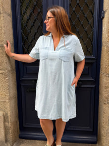 Robe courte rosalie en jean Curvy