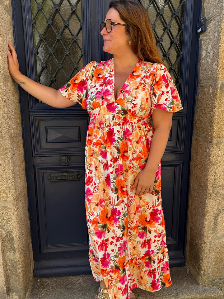 Robe longue fleuri Sofia