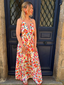 Robe longue dos croisé Millie
