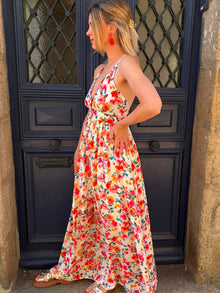 Robe longue dos croisé Millie