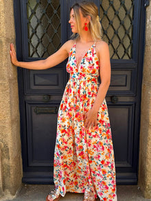 Robe longue dos croisé Millie