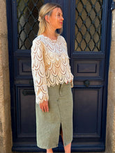 Charger l'image dans la galerie, Pull à crochet Beige Oscar
