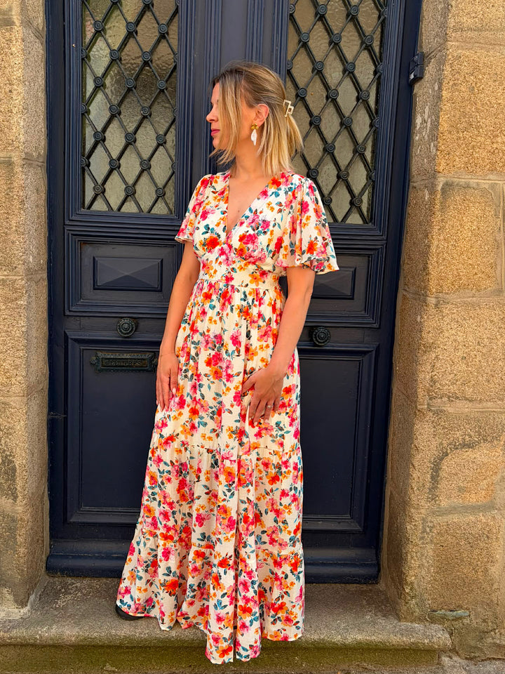 Robe longue fleurie Agael