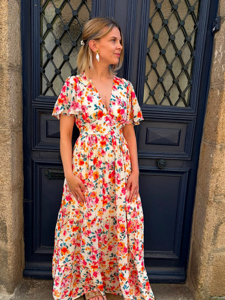 Robe longue fleurie Agael
