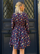 Charger l'image dans la galerie, Robe courte Fleuri marine Zazou
