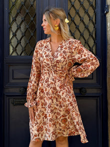 Robe fleurie cache coeur Prisca