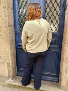 Gilet en maille kaki curvy Olivia