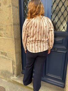 Blouse fleurie et rayée curvy Vick