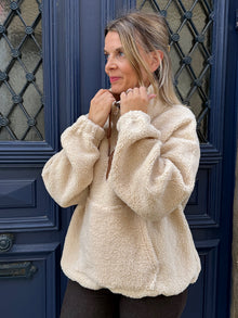 Sweat polaire beige Harry