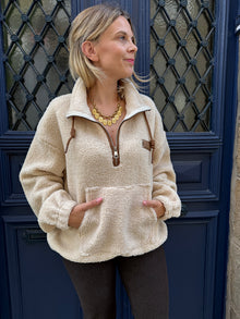Sweat polaire beige Harry