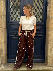 Pantalon à pois Chocolat Rosalia