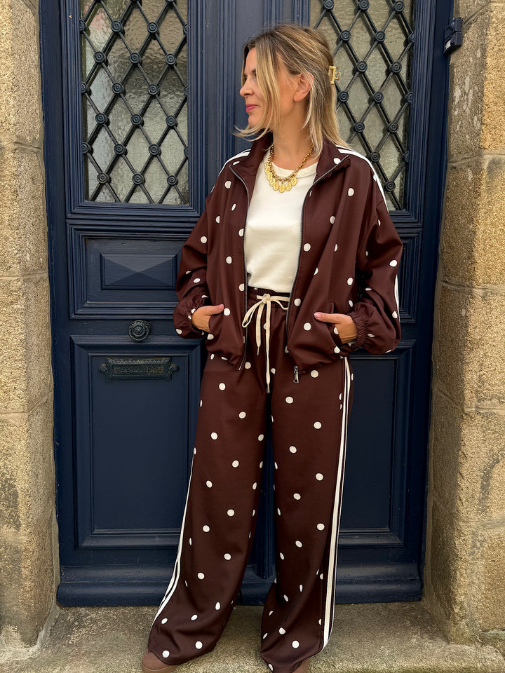 Pantalon à pois Chocolat Rosalia