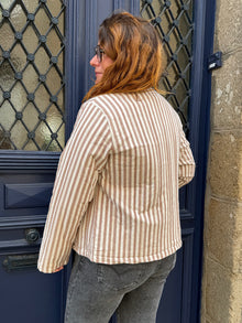 Veste rayée beige curvy Dany