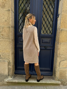 Robe Sans Manches Estelle – Denim Beige Bohème Chic