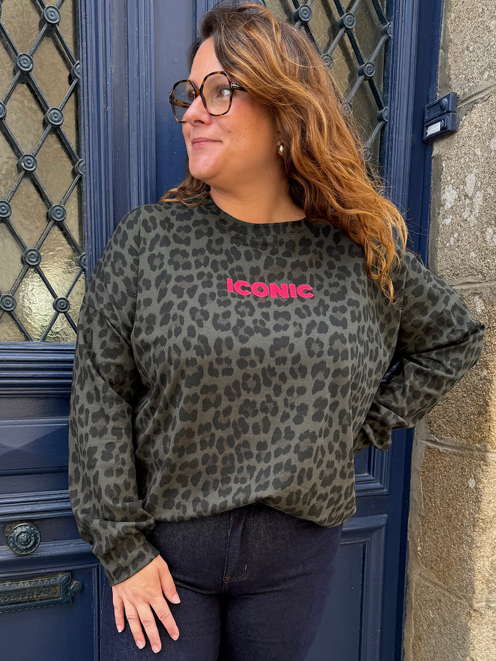 Sweat vert Leo iconic