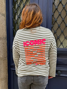 Tshirt rayure iconic kaki curvy